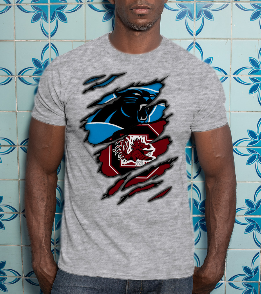 Panthers Gamecocks Claw Mark Fusion T-Shirt