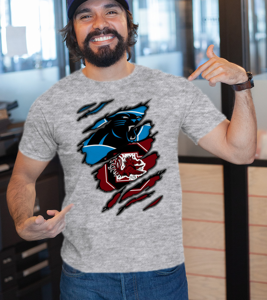 Panthers Gamecocks Claw Mark Fusion T-Shirt