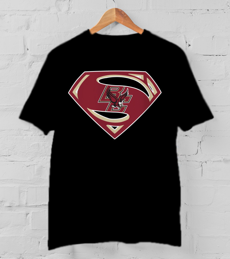 Boston College Superman Logo Eagle Emblem T-Shirt