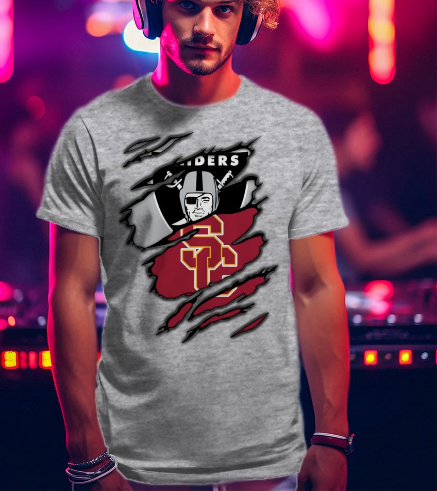 Raiders USC Trojans Crossover T-Shirt