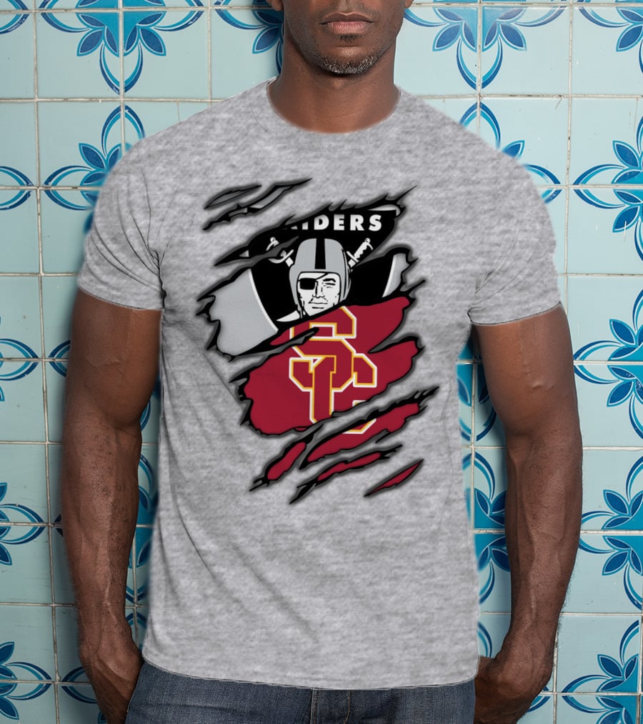 Raiders USC Trojans Crossover T-Shirt