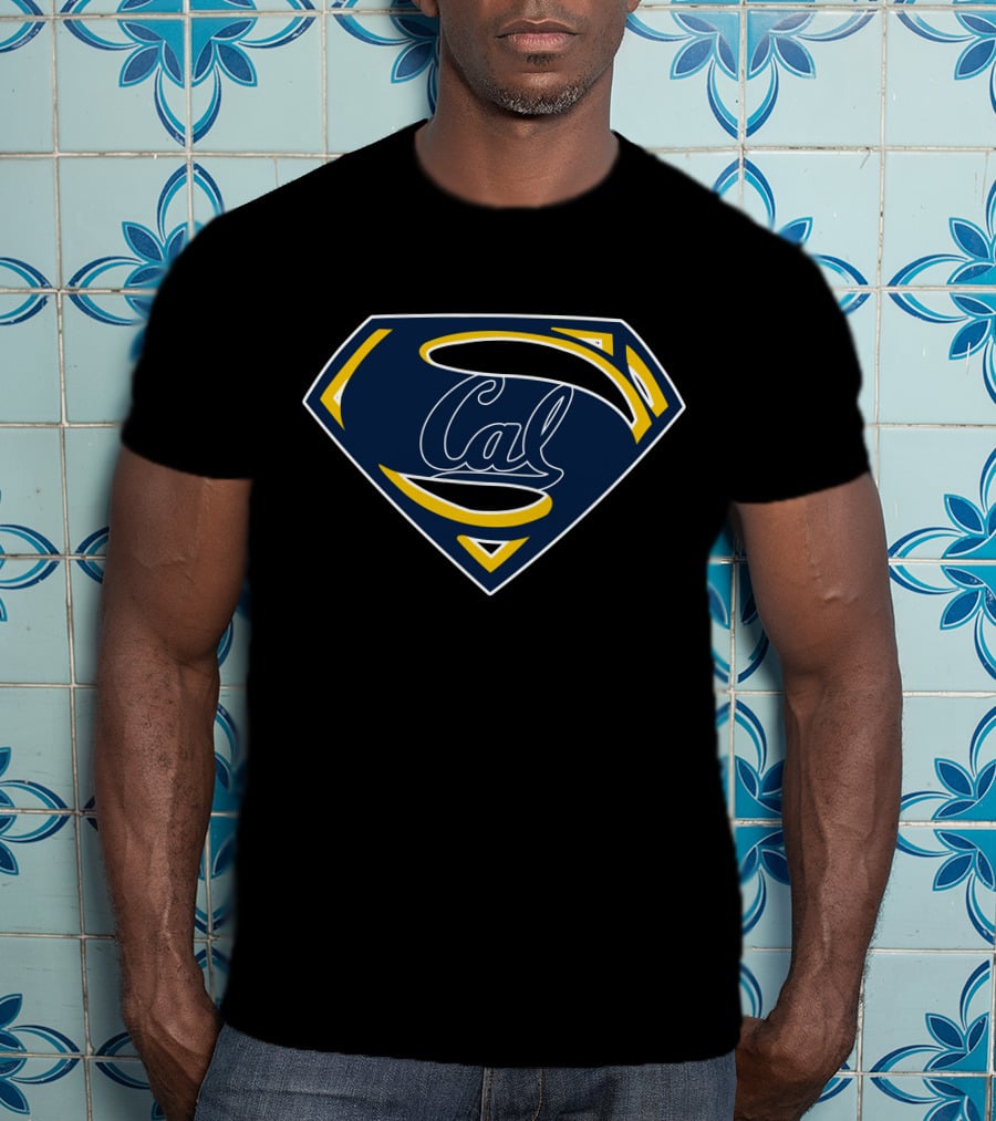 Superman Cal Berkeley Logo Blue And Gold Shield T-Shirt