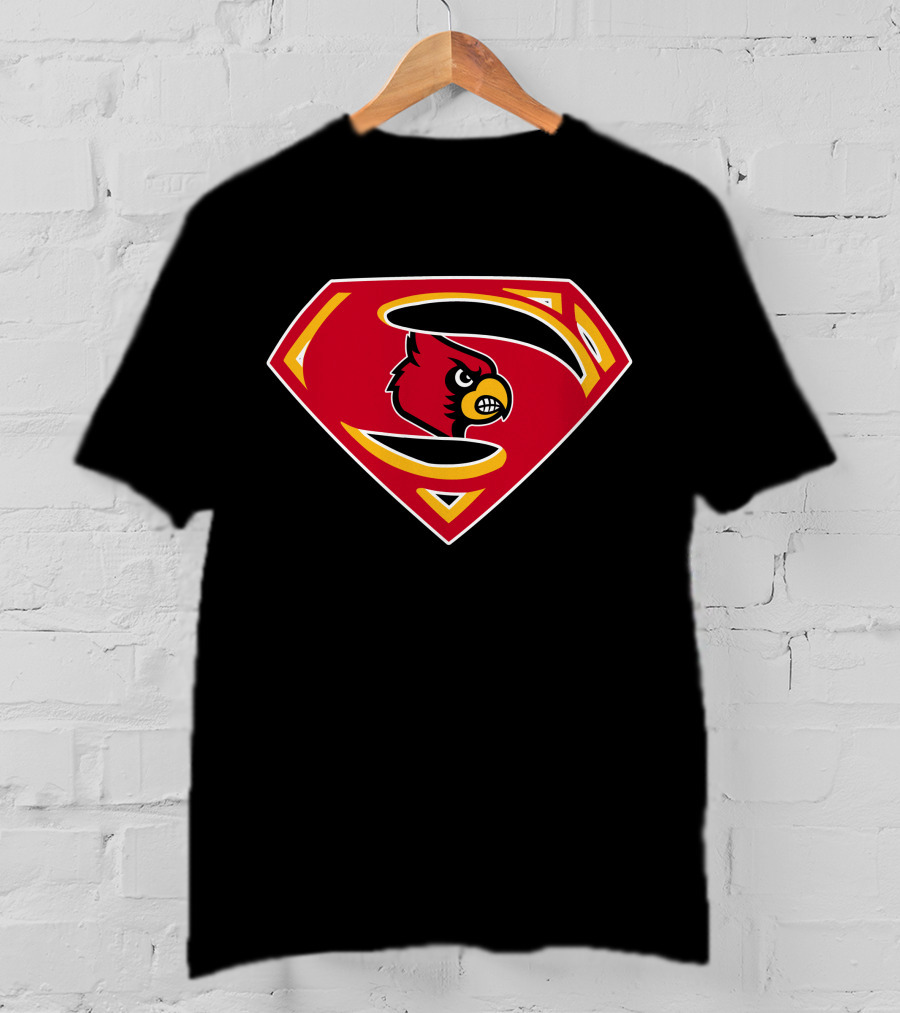 Superman Logo With Cardinals Bird Emblem T-Shirt