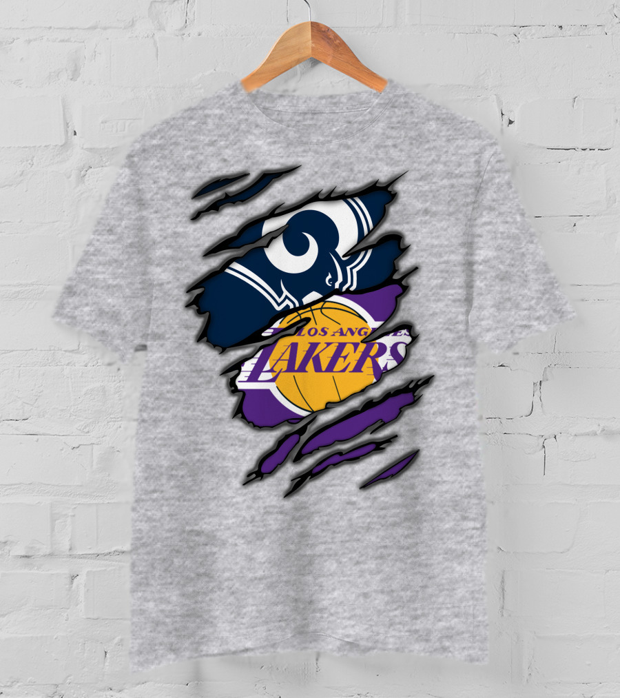 Los Angeles Rams Lakers NFL NBA Crossover T-Shirt
