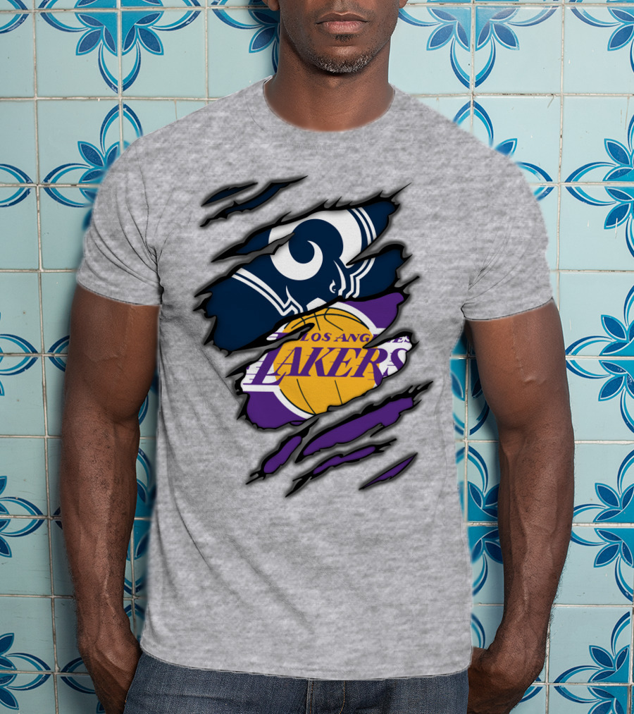 Los Angeles Rams Lakers NFL NBA Crossover T-Shirt