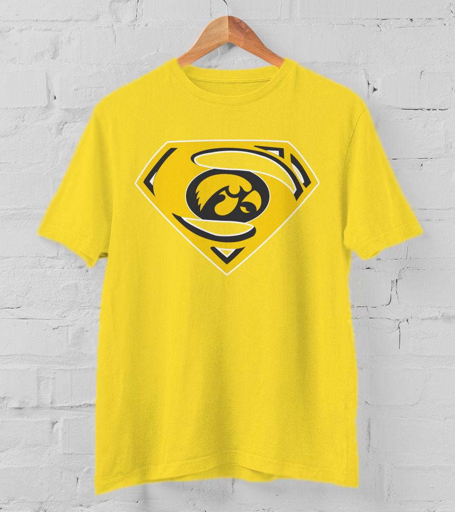 Superman Iowa Hawkeyes Emblem T-Shirt