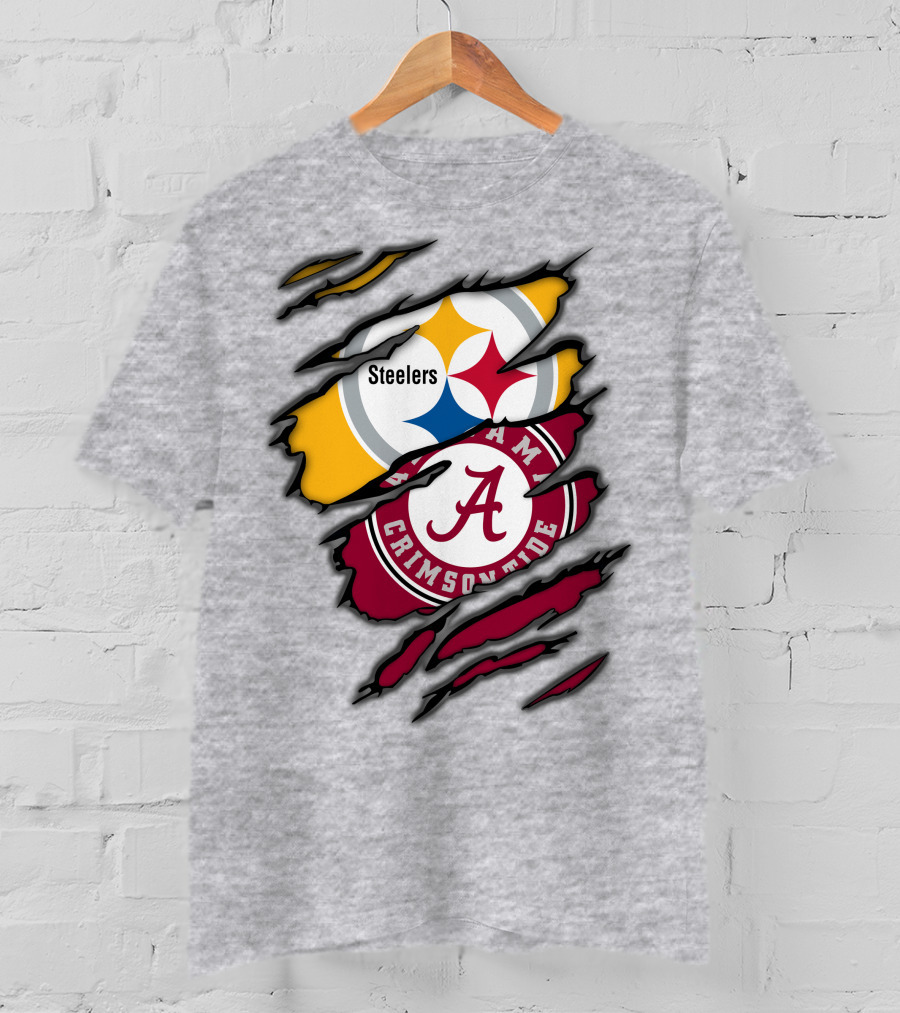 Steelers Alabama Crimson Tide Rip T-Shirt