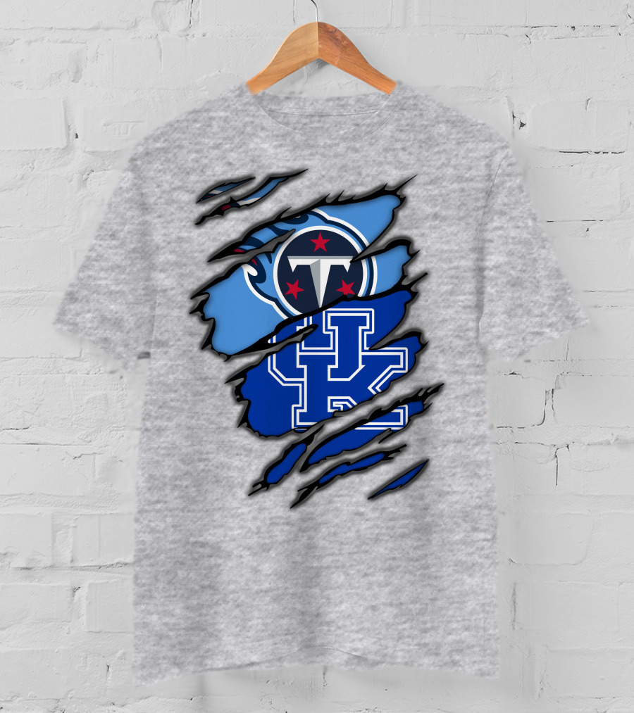 Tennessee Titans University Of Kentucky Wildcats Crossover T-Shirt