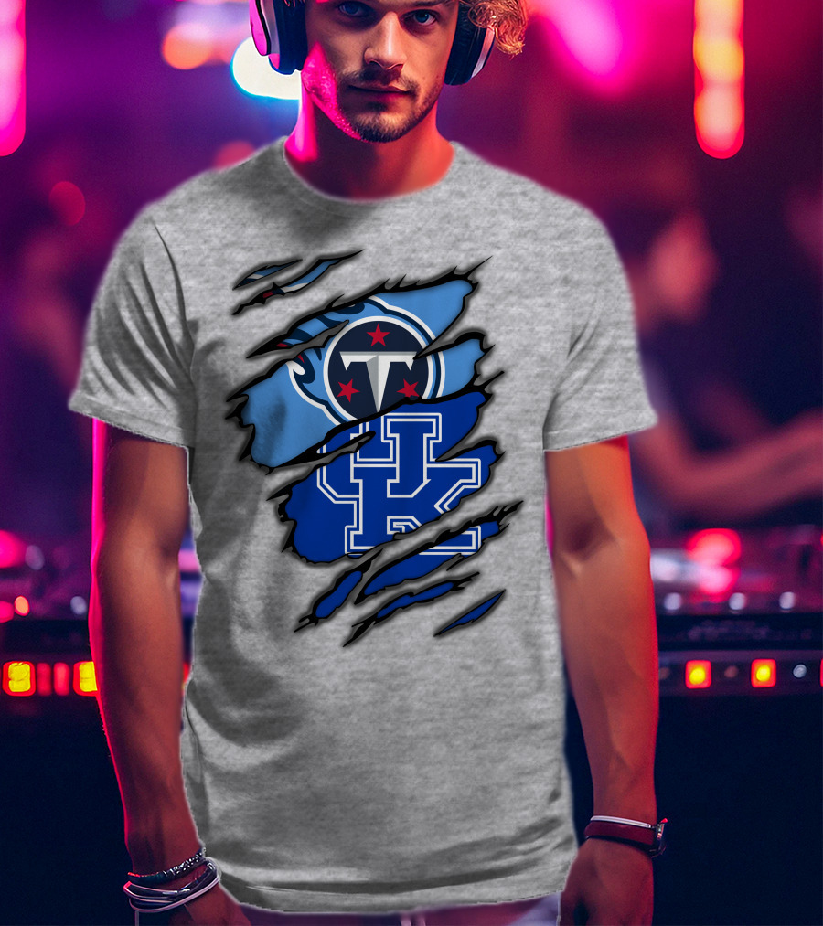 Tennessee Titans University Of Kentucky Wildcats Crossover T-Shirt