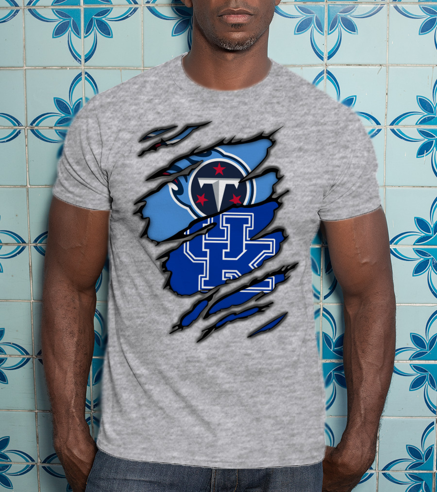 Tennessee Titans University Of Kentucky Wildcats Crossover T-Shirt