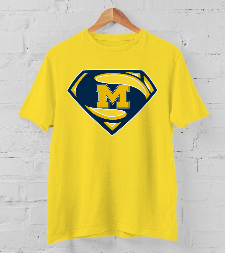 Michigan Wolverines Superman Logo Mashup T-Shirt