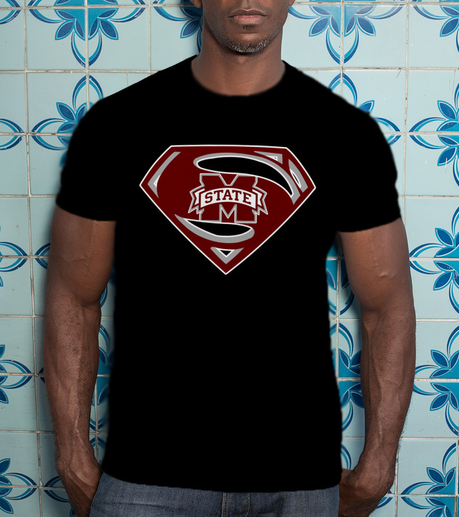 Superman M State Logo With Shield T-Shirt