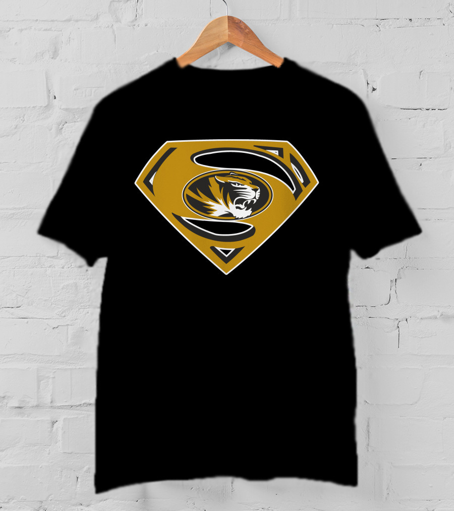 Superman Mtigers Shield Logo Tigerhead T-Shirt