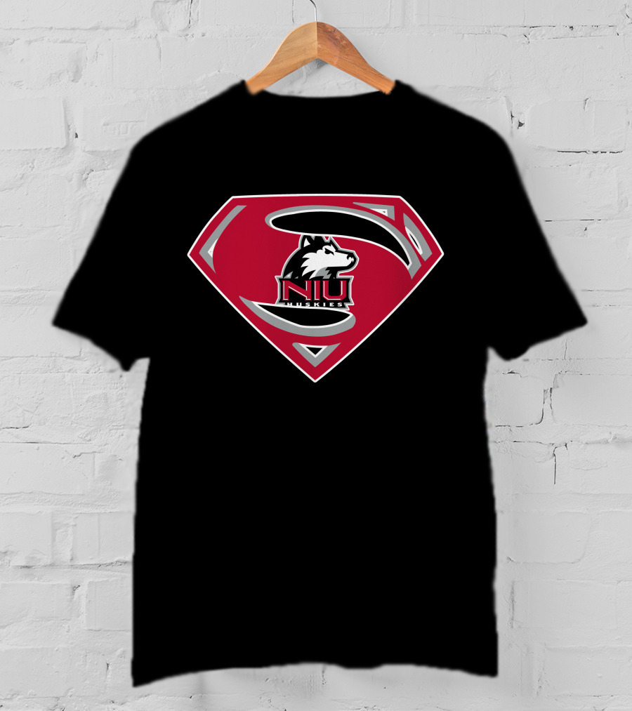 Superman NIU Huskies Logo Shield T-Shirt