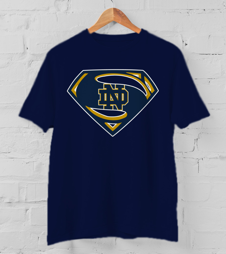 Notre Dame Fighting Irish Superman Logo ND T-Shirt