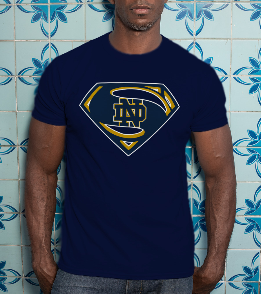Notre Dame Fighting Irish Superman Logo ND T-Shirt