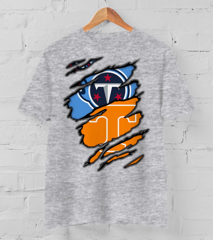 Tennessee Titans And Vols Logo Mashup T-Shirt