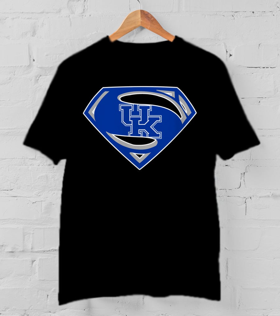 Superman UK Wildcats Logo Blue Shield T-Shirt