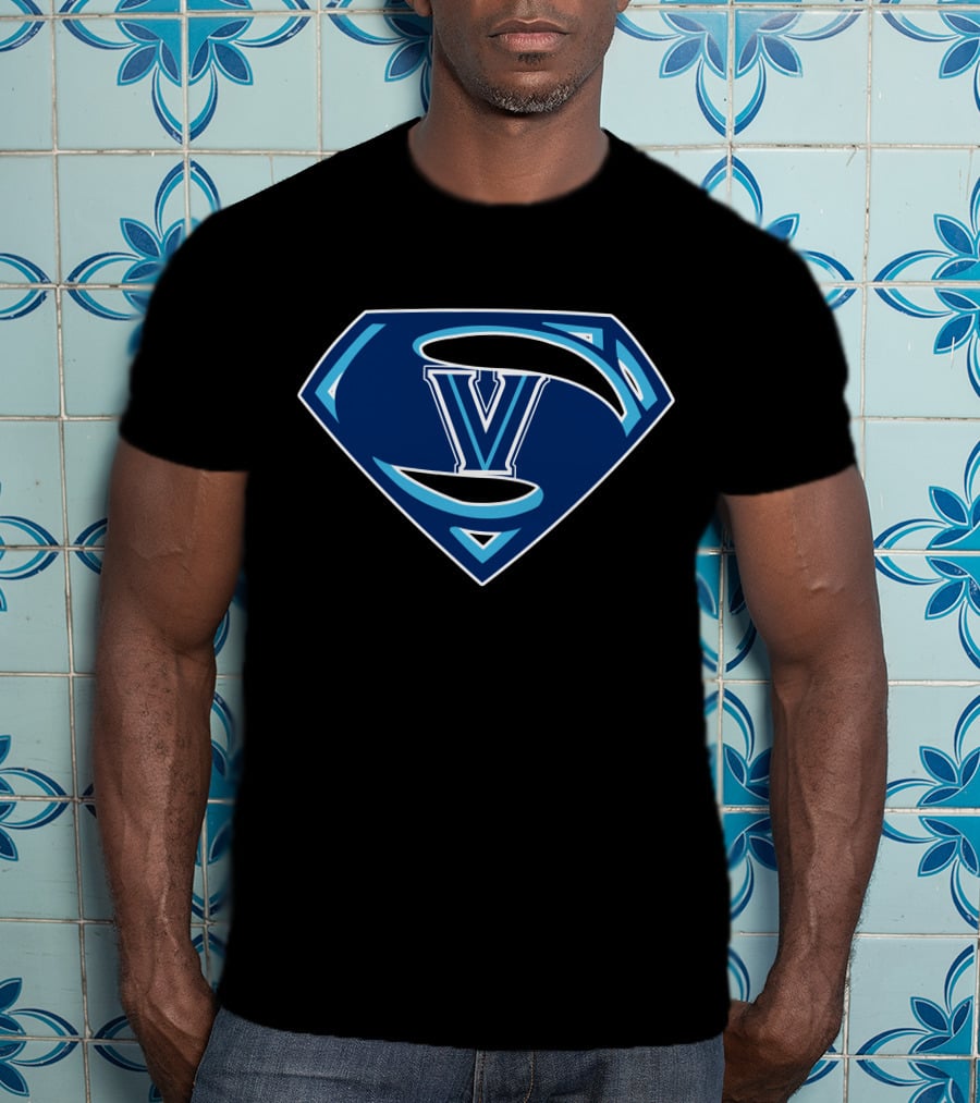Superman V Villanova Wildcats T-Shirt