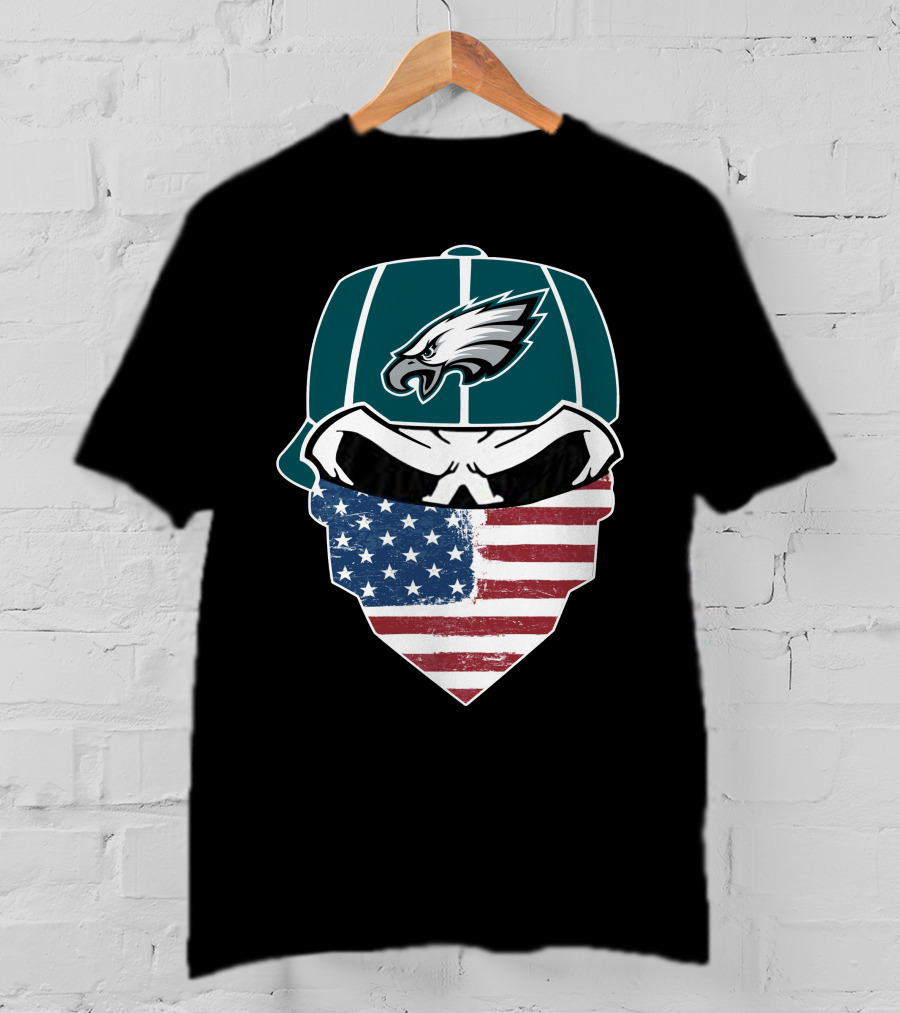 Eagles Skull American Flag Bandana T-Shirt