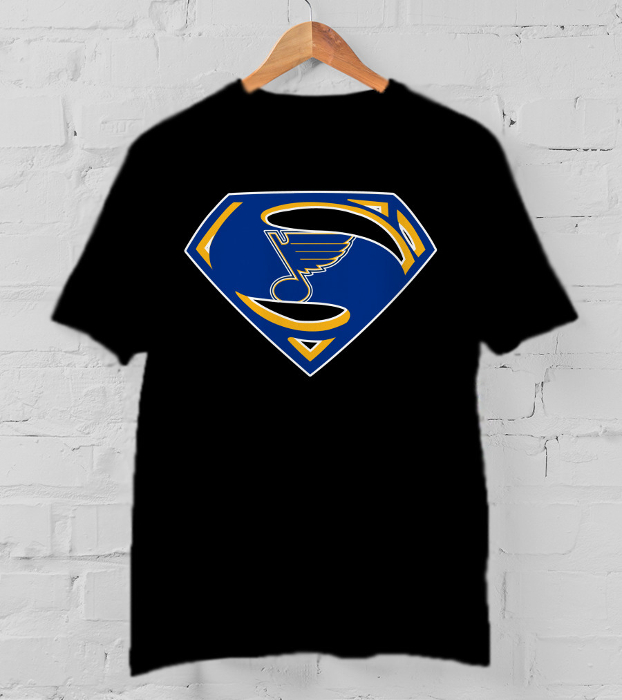 Superman St. Louis Blues Shield T-Shirt