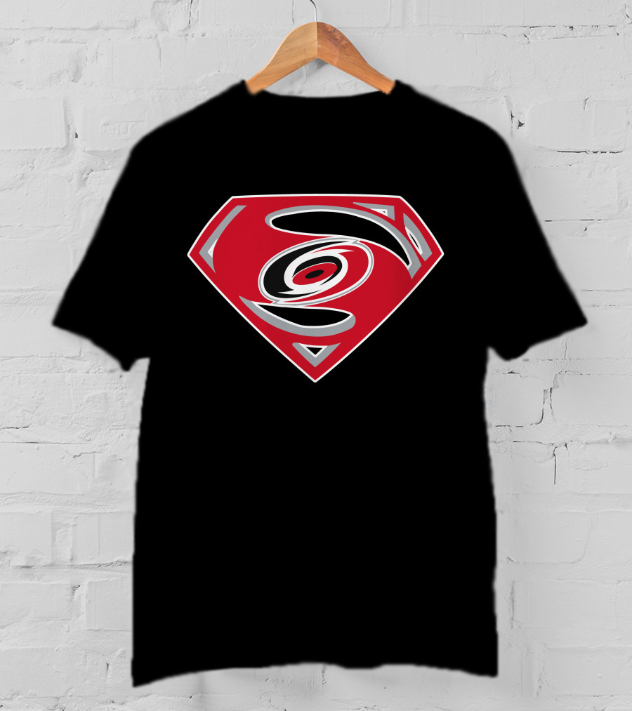 Carolina Hurricanes Superman Logo Fusion T-Shirt