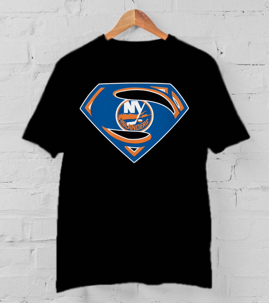 Superman NY Islanders Logo Mashup T-Shirt