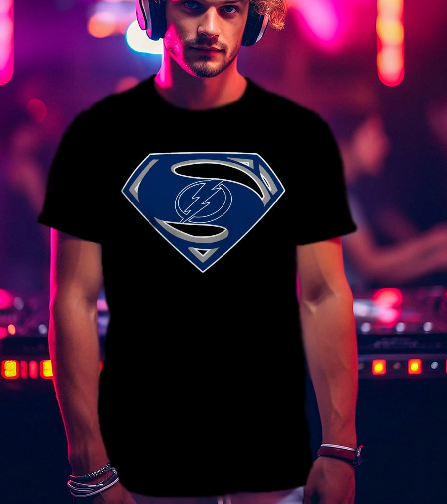Superman Lightning Bolt Shield Emblem T-Shirt