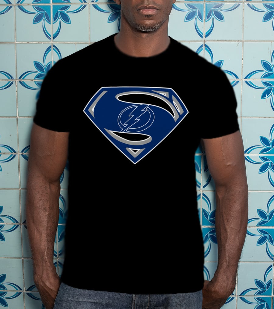 Superman Lightning Bolt Shield Emblem T-Shirt