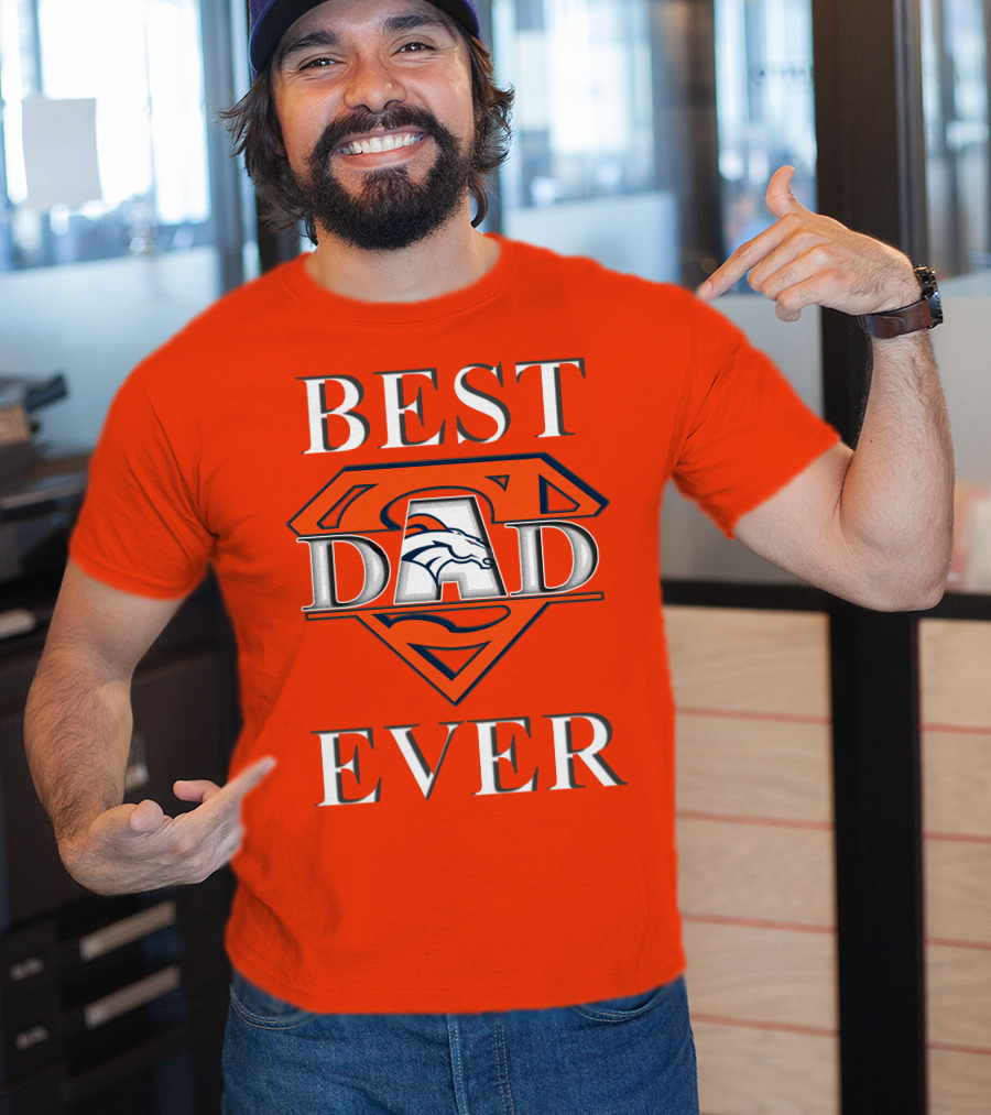 Best Dad Ever Broncos Superman T-Shirt