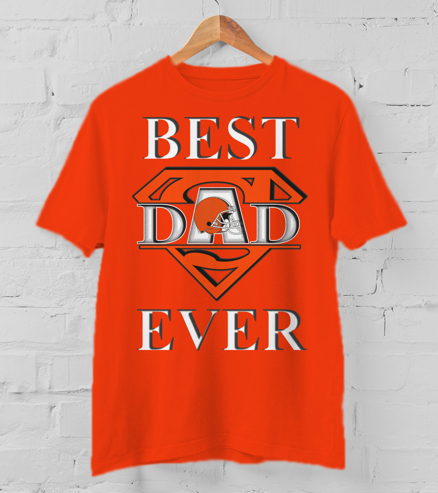 BEST DAD EVER Browns Helmets Superman T-Shirt