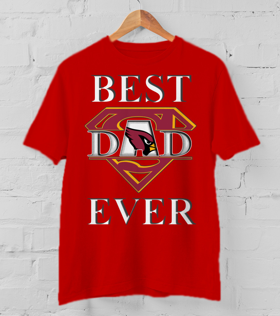 Best Dad Ever Cardinals Super Dad T-Shirt