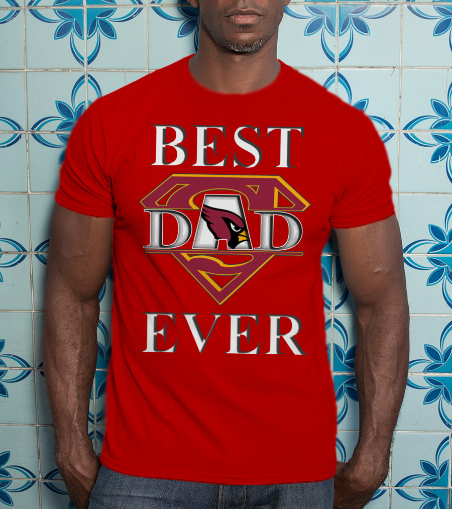 Best Dad Ever Cardinals Super Dad T-Shirt