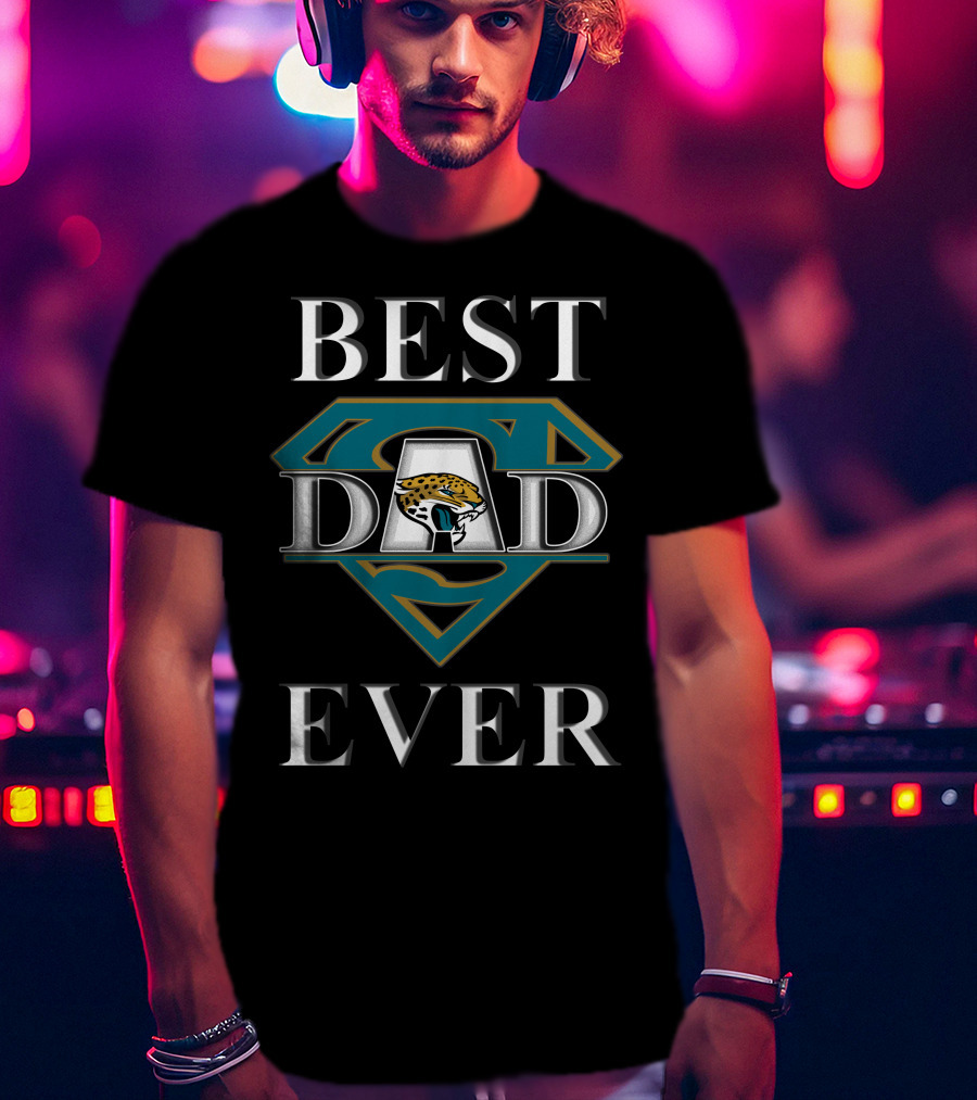 BEST DAD EVER Jaguars Logo Superman T-Shirt