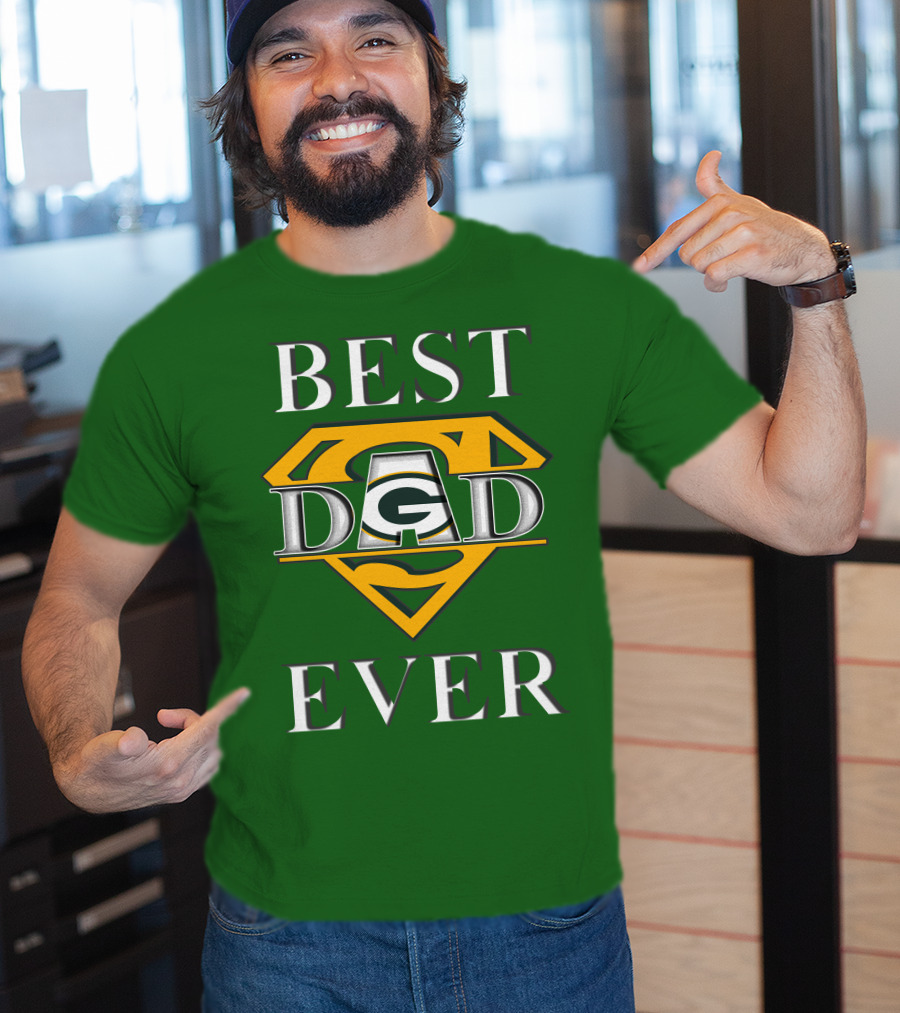 Best Dad Ever Packers Super Dad T-Shirt