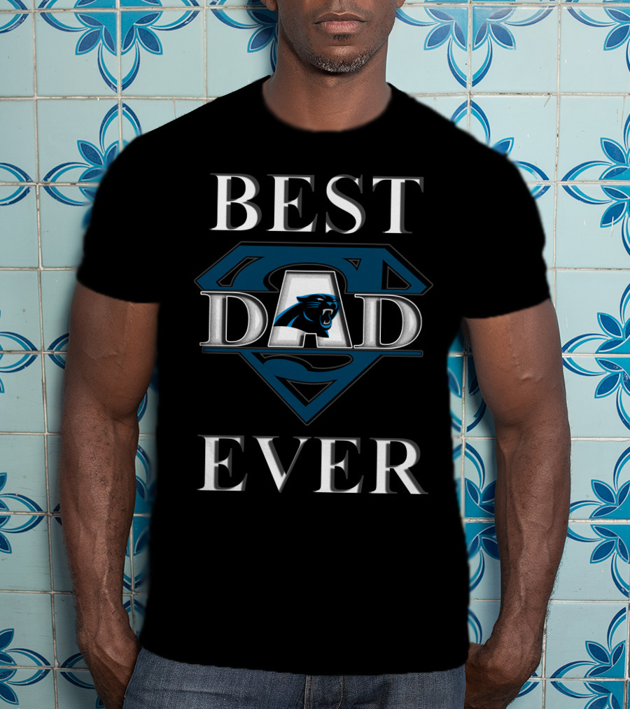 Best Dad Ever Panthers Superman T-Shirt