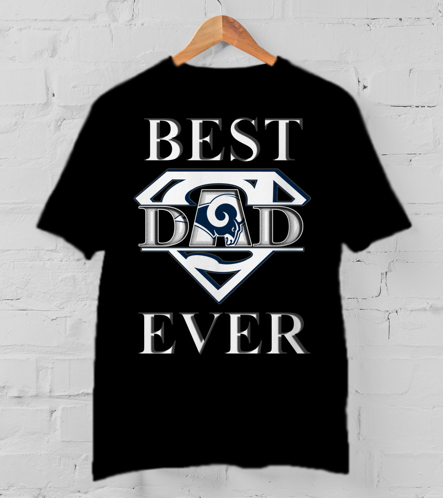 Best Dad Ever Rams Super Hero T-Shirt