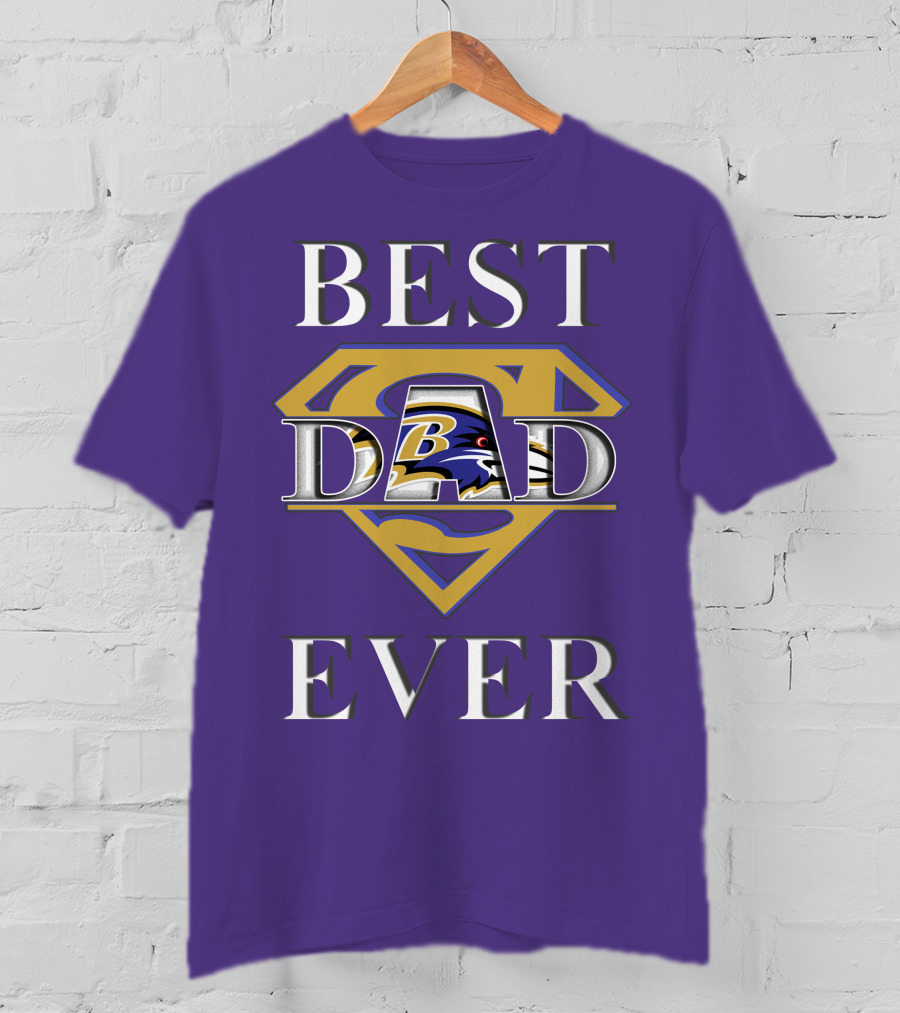 Best Dad Ever Ravens Superman T-Shirt