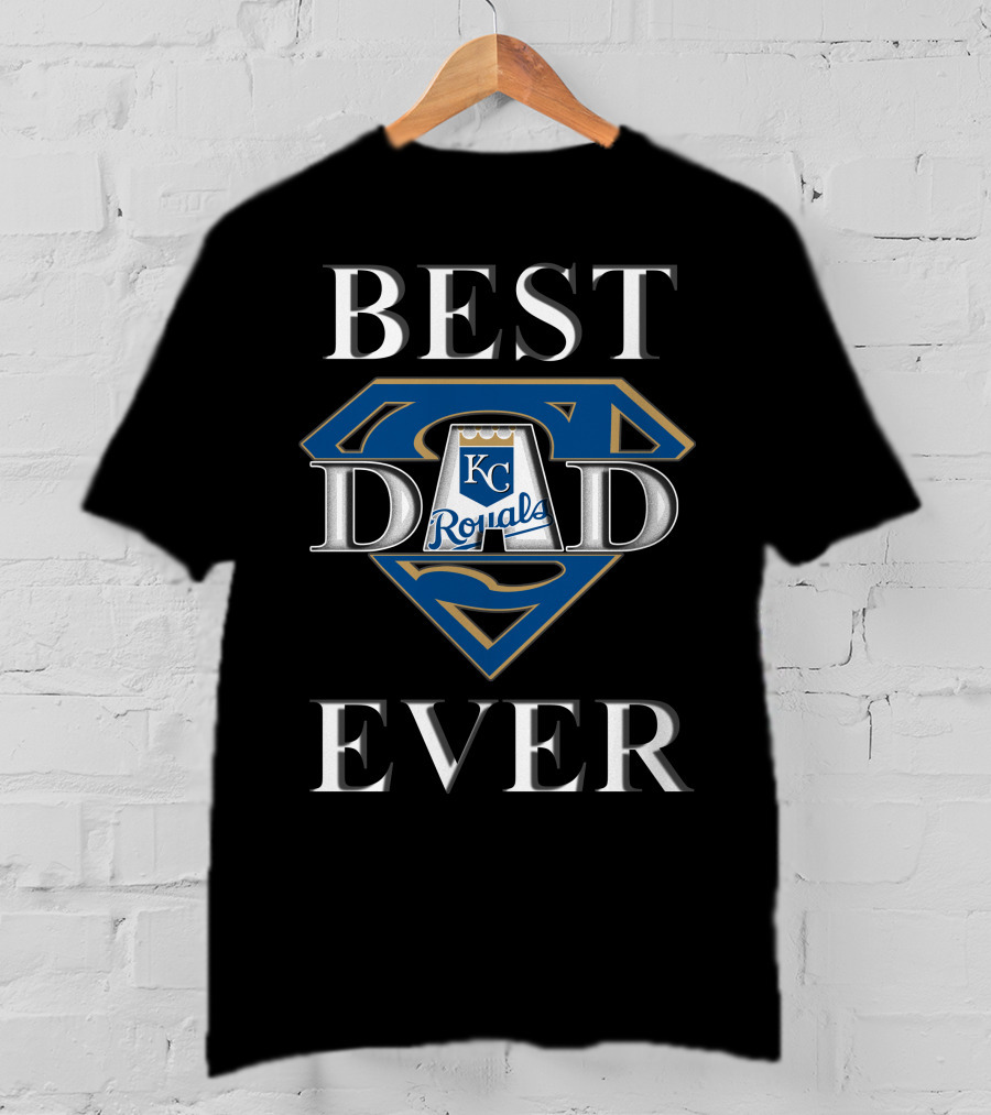 Best Dad Ever Kc Royals Superman T-Shirt