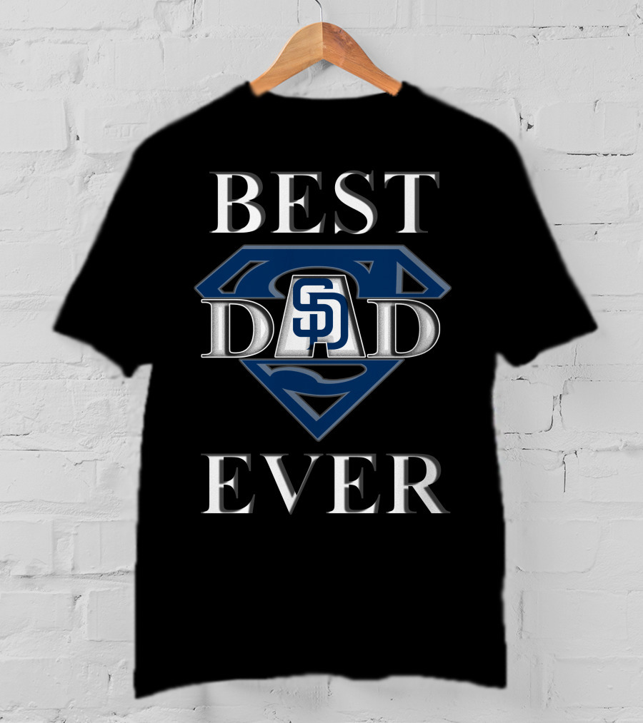 Best Dad Ever San Diego Padres Logo Superman T-Shirt