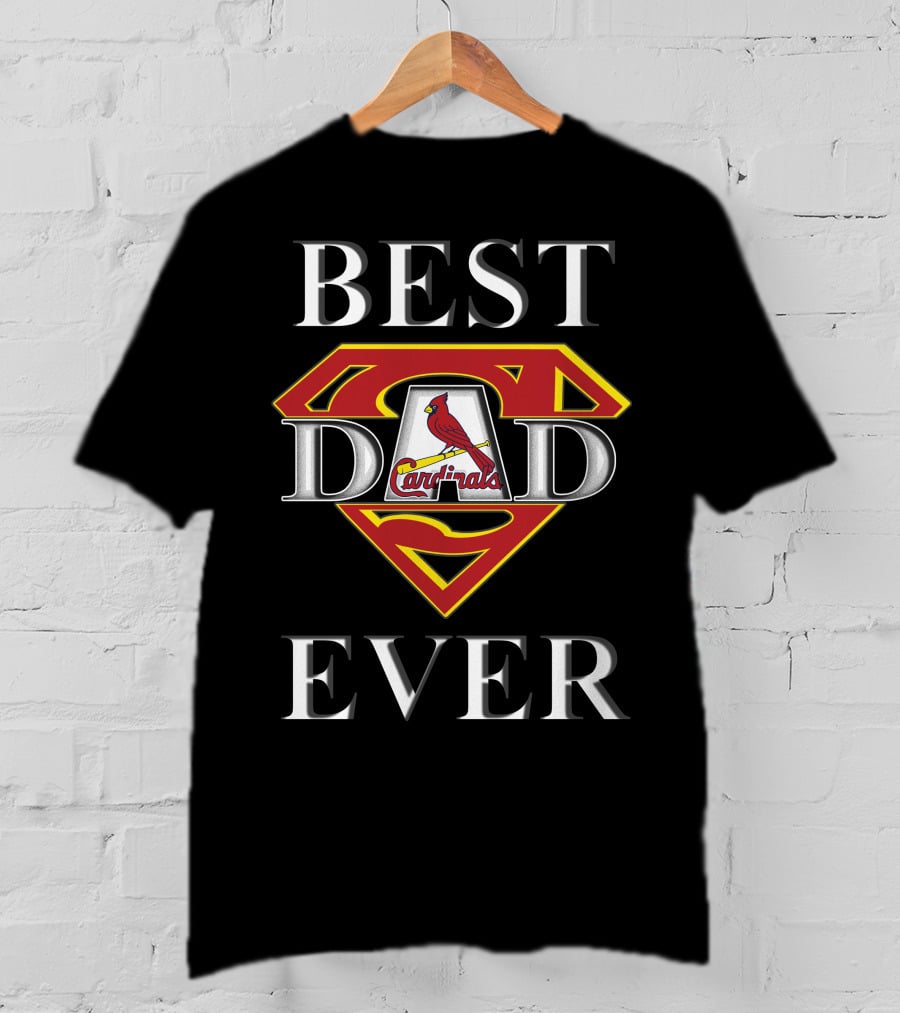 St. Louis Cardinals Best Dad Ever Superhero T-Shirt