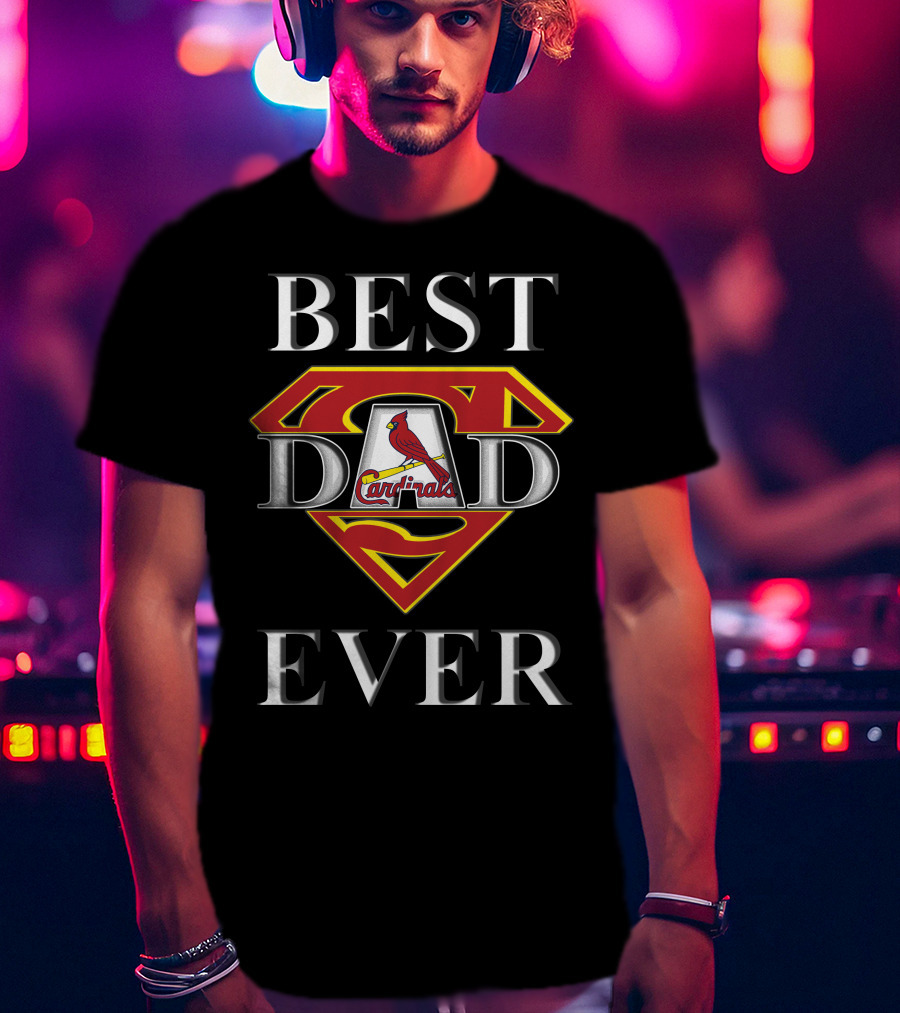 St. Louis Cardinals Best Dad Ever Superhero T-Shirt