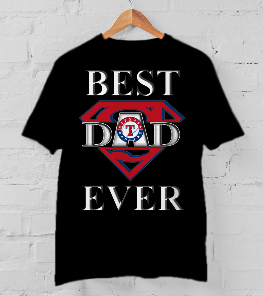 Texas Rangers Best Dad Ever Superman T-Shirt
