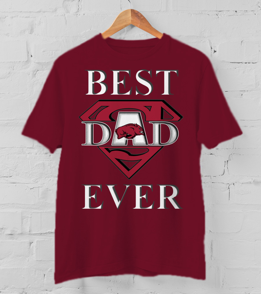 Best Dad Ever Arkansas Razorbacks Super T-Shirt