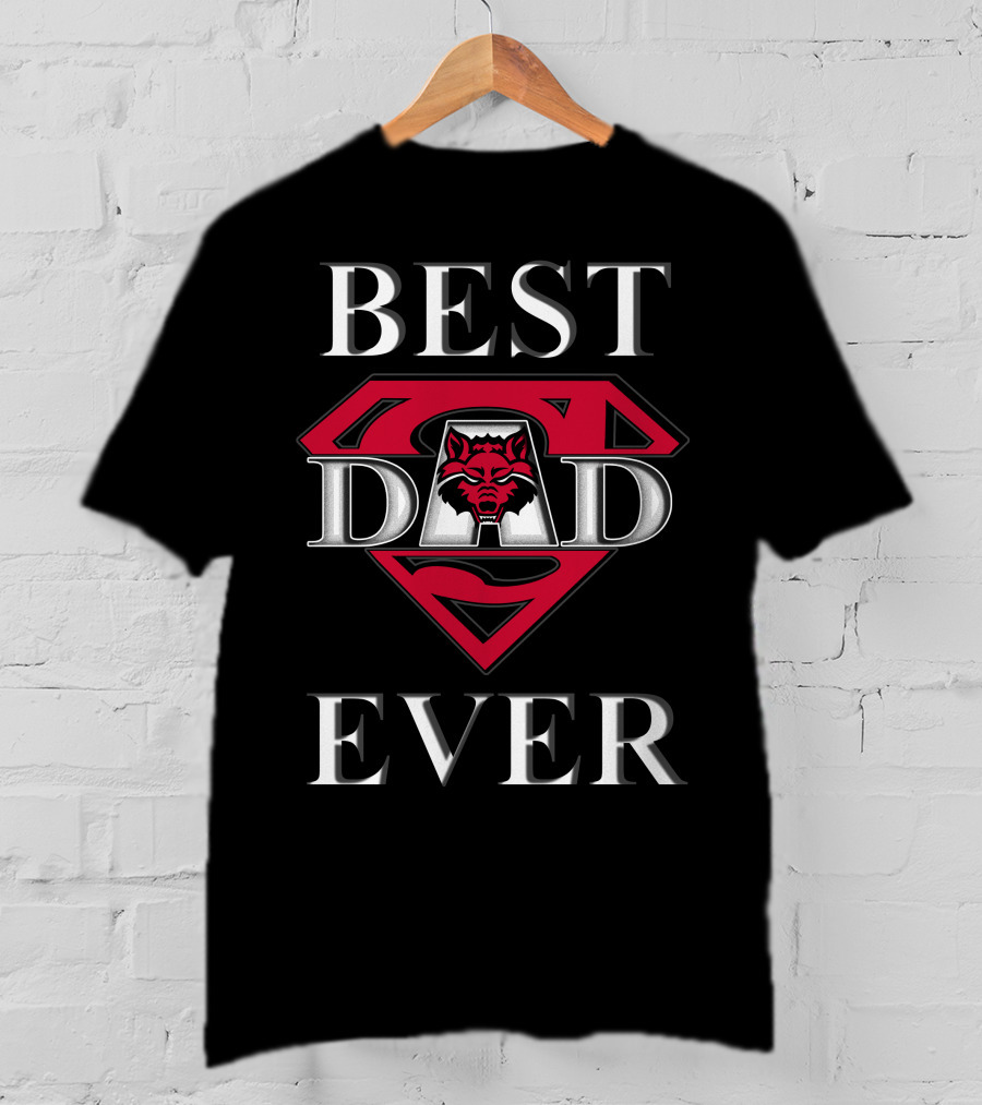 Best Dad Ever Arkansas State Red Wolves Super Dad T-Shirt