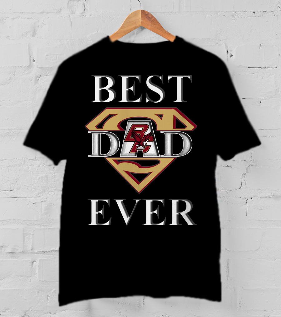 Best Dad Ever Boston College Eagles Superman T-Shirt