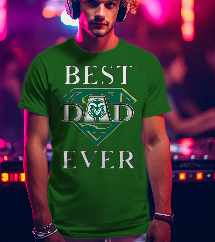 Best Dad Ever Colorado State Rams Superman T-Shirt