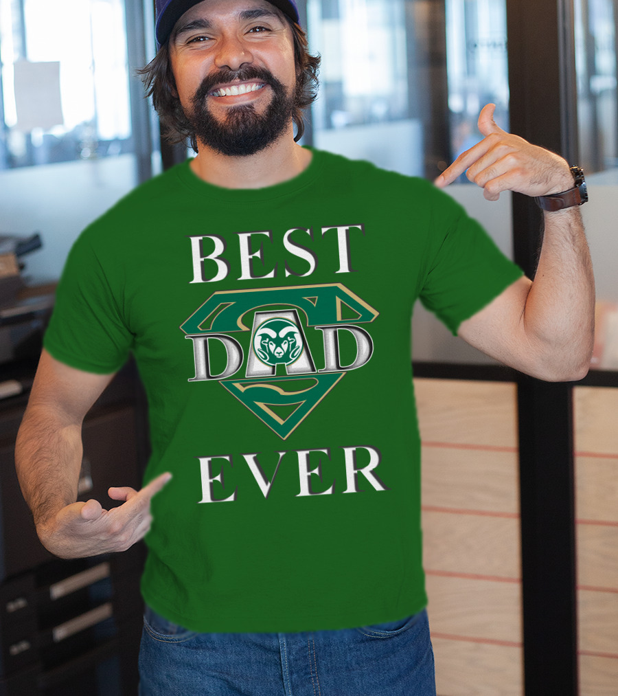 Best Dad Ever Colorado State Rams Superman T-Shirt
