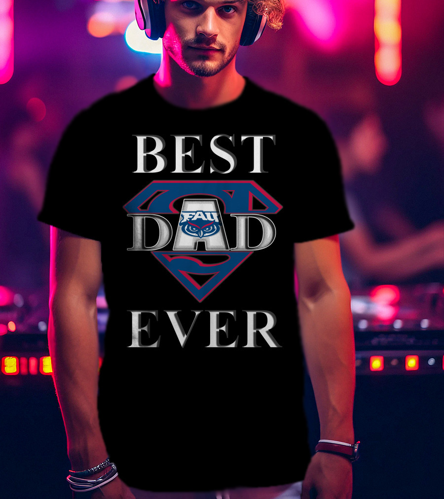 FAU Best Dad Ever Superman Shield T-Shirt