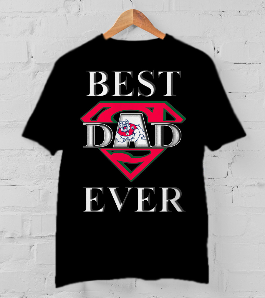 BEST DAD EVER Fresno State Bulldog Superman T-Shirt